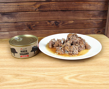 Превью Тушеное мясо кабана (тушенка из кабанятины)