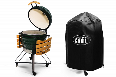 Превью Керамический гриль SG PRO, зеленый, 61 см