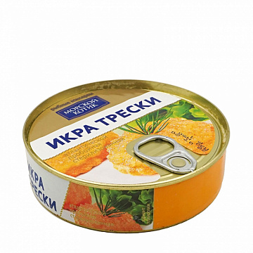 Фото Икра трески стерилизованная пробойная 160гр Морской Котик